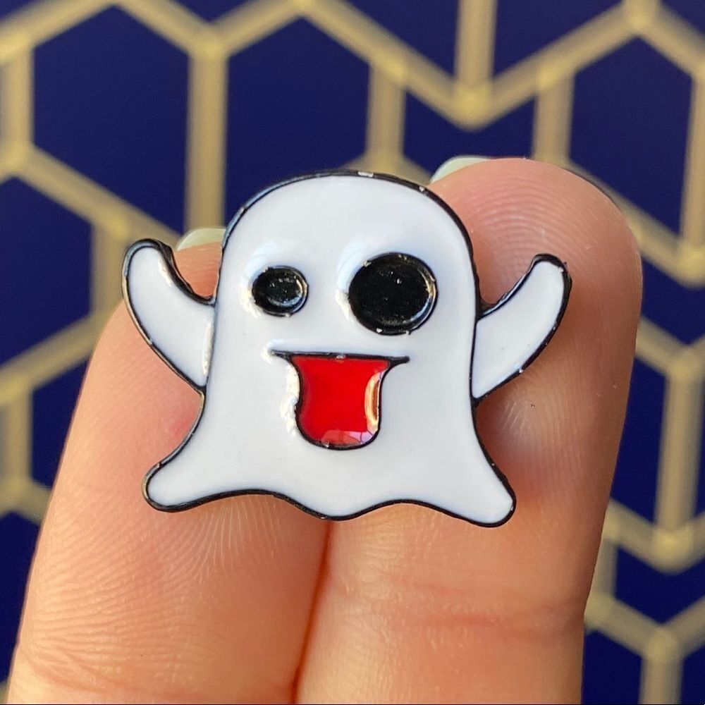 Emoji Ghost Small Enamel Pin/ Brooch Lapel